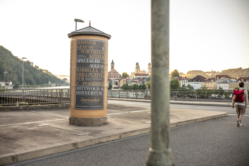 Litfaßsäule für Anetseder Wirtshauskultur